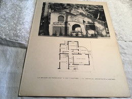 Villas Provençales Sur Carton Planche Plan De La Maison  Architecte CRETELLE À La Maison De Françoise à Cap Antibes - Architecture