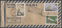 1969 Letter From Cook Islands To Poland, Air Mail F Format - Vliegtuigen