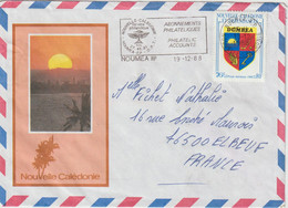 Nouvelle Calédonie Lettre Avion 1988 Pour La France - Storia Postale