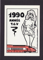 CPM Pin Up Tirage Limité Numérotés Non Circulé érotisme Nu Féminin Année TGV - Pin-Ups