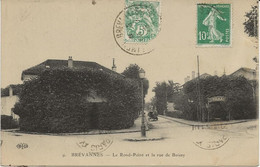 BREVANNES - LE ROND POINT ET LA RUE DE BOISSY  -ANNEE 1925 - Limeil Brevannes