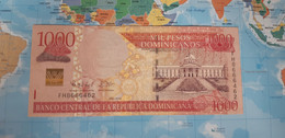 DOMINICAN REPUBLIC 1000 PESOS ORO P 187b 2012 USED VF - Dominikanische Rep.