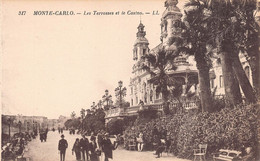 10445 "MONTE CARLO-LES TERRASSES ET LE CASINO" ANIMATA- VERA FOTO-CARTOLINA NON SPEDITA - Monte-Carlo