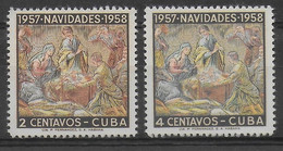 1957 - NOËL - YVERT 468/9 * MLH - COTE = 11 EUR. - Unused Stamps