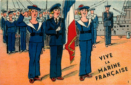 Militaria * Vive La Marine Française * Illustration Patriotisme - Other & Unclassified