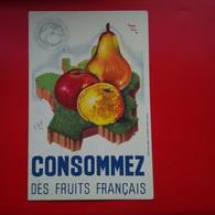 PUB CONSOMMEZ DES FRUITS FRANCAIS ILLUSTRATEUR PIERRE FEVE - Werbepostkarten