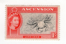 1956 Ascension Mi# 71 QEII. Land Crab MNH ** Y2x1 - Maritiem Leven