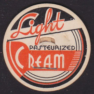 Vintage Light Cream Bottle Cap Top Pog - Opercules De Lait