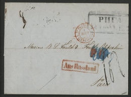 1853 RUSSIE LETTRE De RIGA (actuellement En LETTONIE)  Pour PARIS (voir Description) - ...-1857 Prephilately