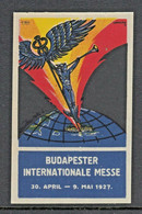 BUDAPEST 1927 FOIRE INTERNATIONALE DE BUDAPEST - Erinnophilie