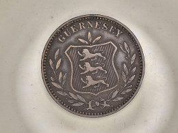 COIN MONNAIE GUERNESEY 8 DOUBLES 1889 H KM 7.3 RELIEF QUALITE PATINE FRAPPE MEDAILLE - Guernsey