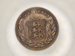 COIN MONNAIE GUERNESEY 8 DOUBLES 1868 - Guernsey