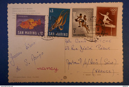 A64 ITALIE .SAN MARINO CARTE 1967 POUR MONTREUIL FRANCE . LA FORTERESSE - Lettres & Documents