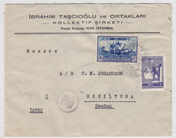 Türkei 1941 Brief Von Istanbul Nach Eskiltuna/Schweden Und Zensur - Lettres & Documents