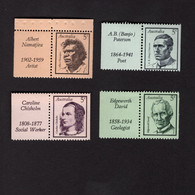 1127384296 1968 SCOTT 446 - 449 (XX)  POSTFRIS MINT NEVER HINGED POSTFRISCH EINWANDFREI -  FAMOUS AUSTRALIANS - Otros & Sin Clasificación