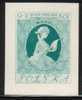 POLAND 1957 STAMP DAY COLOUR IMPERF PROOF NHM (NO GUM) Art Paintings Girl In Costume Jean Honore Fragonard - Probe- Und Nachdrucke