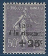 FRANCE Caisse D'amortissement 1930 N°276a* Variété Sans Point Sur Le I, T Absent Et N Détruit RR Signé Calves - Neufs