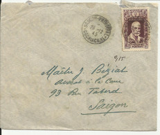 Lettre De SAIGON DE 1945 Avec N° 287 Seul Sur Lettre - Covers & Documents