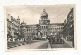 Cp , Automobiles, Tchéquie , Prague ,PRAHA ,  NARODNI MUSEUM , Vierge ,  2 Scans - PKW