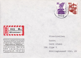 Eingedruckter R-Zettel, 509 Leverkusen 1 , Nr. 069 Ub " *ad ",  Unfall-Marken - R- & V- Labels