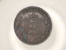 COIN MONNAIE GUERNESEY 8 DOUBLES 1874 - Guernesey