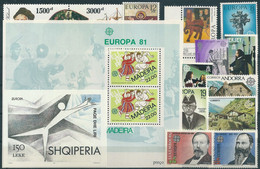 B0198 EUROPA CEPT 1974-1995 Discovery Architecture Personality Religion Art Post Dance MNH 13xStamp+2xS/S Lot#423 - Sammlungen