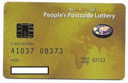 Carte â Puce, People's Postcode Lottery, Royaume-Uni, # Varios-297 - Sonstige & Ohne Zuordnung