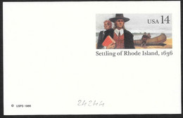 Stati Uniti/United States/États-Unis: Intero, Stationery, Entier, Roger Williams - Theologen