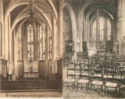 Leeuw St. Pierre / Sint-Pieters-Leeuw : Eglise Intérieur  --- 2 Cp - Sint-Pieters-Leeuw