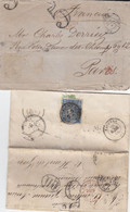Deux Lettres D’Espagne Marque D’entrée Espagne Par St Jean De Luz 1866 - Covers & Documents