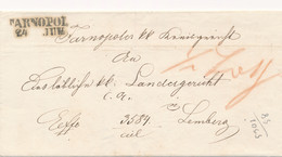 Österreich / Ukraine - 1888 - Folded Cover From TARNOPOL To Lemberg - Briefe U. Dokumente