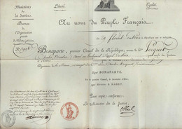Autographe André Joseph Abrial Annonay Ministre De La Justice Pour Bonaparte An 10 Nomination D'Avoué Tribunal Epernay - Sonstige & Ohne Zuordnung
