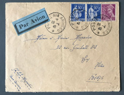 France N°368 (x2) Et 410 Sur Enveloppe - TAD POSTE AUX ARMEES 18.4.1940 - (C1970) - WW II