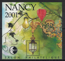 France - Bloc CNEP - Yvert 33 - Salon De Printemps Nancy 2001 - Place Stanislas, Guirlande - CNEP