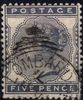 1880 Gran Bretagna, 5 P. Usato - Non Classificati