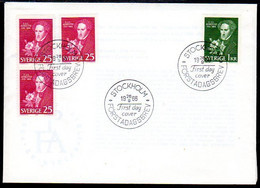 SWEDEN 1966 Almqvist Centenary  FDC.  Michel 558-59 - FDC