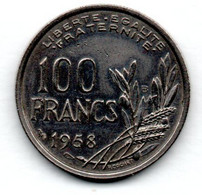 100 Francs 1958 B / TTB - Otros & Sin Clasificación