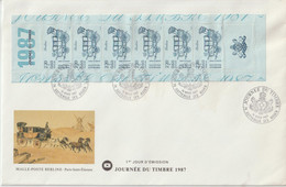 France FDC Grand Format 1987 Journée Du Timbre BC 2469A - 1980-1989