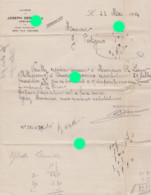TEXTILE VERVIERS 1914 LAINES JOSEPH DERU Pour Expédition De Balles De Laine Vers Anvers - Kleidung & Textil