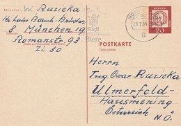 Bundesrepublik Deutschland / 1965 / Postkarte Mi. P 75 Stegstempel "Muenchen" Nach Oesterreich (C599) - Postcards - Used