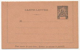 COTE D'IVOIRE - Entier Postal (Carte-Lettre) 25c Groupe - Ref CL 2 - Ongebruikt