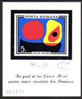 ROMANIA 1970 Miro Painting Block MNH / **.  Michel Block 81 - Hojas Bloque