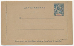 COTE D'IVOIRE - Entier Postal (Carte-Lettre) 15c Groupe Bleu Clair Sur Gris - Ref CL 1 - Ongebruikt