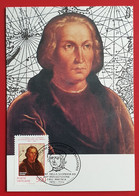 VATICANO VATIKAN VATICAN CRISTOFERO COLUMBUS AMERICA 1992 MUSEO NAVALE MADRID MAXIMUM-CARD - Covers & Documents