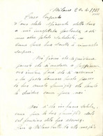 10493 "CARO COGNATO SONO STATO...LETTERA CON 4 MILITARI DISEGNATI A MATITA" -ORIGINALE - Manuscrits