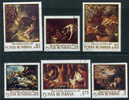 ROMANIA 1970 Paintings With Hunting Themes Used.  Michel 2876-81 - Gebruikt