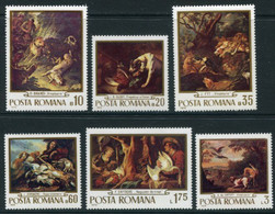 ROMANIA 1970 Paintings With Hunting Themes MNH / **.  Michel 2876-81 - Neufs