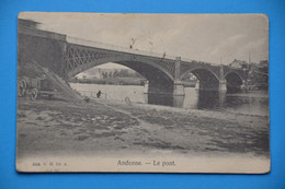 Andenne 1909: Le Pont Animée Avec Charette Et Chien - Andenne
