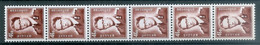 BELGIE * Nr R 43  Strip Van 6 Zonder NR * ROLZEGEL * Postfris Xx - Coil Stamps