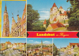 CPA LANDSHUT- DIFFERENT VIEWS, CASTLE, CATHEDRAL, SQUARE, STREET VIEWS, PANORAMA - Landshut